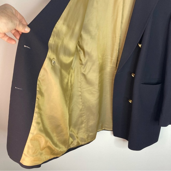 MARKS & SPENCER Vintage Navy with Gold Buttons Double-Breasted Jacket - Picture 12 of 16